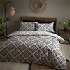 Catherine Lansfield Bedding Aztec Geo - Set copripiumino singolo con federa, colore: naturale