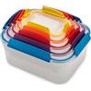 Joseph Joseph Nest Lock, Set da 5 pezzi Contentiori in Plastica per Alimenti con Coperchio, a Prova di Perdite, Ermetici, Salvaspazio, senza BPA - Multicolore