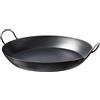 Pentole Agnelli Linea Ferro Tegame in Ferro per Paella con Due Maniglie Inox, Nero, 48 cm