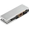 Dorma Glas Raccordo angolare inferiore PT10 (guarnizione per porte in vetro), spessore vetro 10-12 mm, acciaio inox