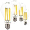 SUNSEED 4x Lampadina E27 Filamento LED 18W Goccia A75 2700 Lm Naturale 4000K, 162W Equivalente