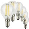 SunSeed 6x Lampadina E14 Filamento LED 6W Sfera G45 806 Lm Luce Naturale 4000K