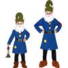 Widmann - Costume per bambini nano, top, cintura, berretto con barba, gnomo, gnomo, fiaba, festa a tema, carnevale, blu