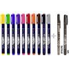 Tombow Brush Pen Fudenosuke 10 pezzi + punta morbida nera + Dual Brush Pen Grigio