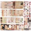 Tusina 240 Vintage Carta Decorativa per Fai da Te, 160 Pz Adesivi Decorativi Scrapbooking, Adesivi Vintage Materiale Scrapbook Pianta Pianeta Farfalla per Diario Calendario Cartolina