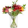 TREND FOR HOME Grande Vaso Alto da Interno 21.5 cm Centrotavola Cilindrico in Vetro Trasparente Decorativo, per Fiori, Tulipani, Ø 13.5 cm, Fleur
