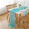 AOKSUNOVA - Runner da tavolo in chiffon per matrimoni, tulle, 3 m x 75 cm, colore: turchese