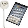 ISOLATECH 10pcs GU10 ceramica presa con ghiere LED lampadine a risparmio energetico (max.250V/2A) lampadine casa incasso soffitto cucina bagno presa resistente al calore