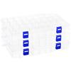 Qualsen Scatola in Plastica Stoccaggio Scatole Divisori Mobili Organizzatore Contenitore per Dell'orecchino Strumento Accessori (Trasparente x 3 (34 griglia))