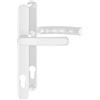 HOPPE Maniglia LIÈGE - Targa stretta 24 mm, manico piatto, 67 - 72, bianco
