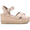 REFRESH 170587, Sandali con Zeppa Donna, Beige, 40 EU