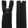 Aerzetix - C61180 - Set di 10 Cerniere Invisibili 75cm separabili - Materiale inestensibile - Cerniera Lampo - Colore: Nero - per pelletteria Abito Cucito merceria