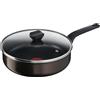 Tefal Easy Cook & Clean B5543202 Nc Padella 24 cm + coperchio, adatta a tutti i piani cottura tranne induzione, rivestimento antiaderente, Made in France, Easy Cook & Clean