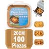 ECOBIO and GO Carta Forno per Friggitrice ad Aria 100 Pezzi 20x20