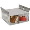 InterDesign iDesign Chevron Soft Storage Organizzatore Pensile con 2 Scomparti, Plastica, Beige, 30x30x19.75 cm