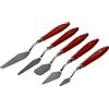 KREUL 41823 - Coltello per pittura con lame elastiche in metallo e manico in legno, 5 pezzi, per stuccare e modellare