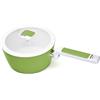 Moneta Pantone Greenery Casseruola 1 Manico con Coperchio, Alluminio, Bianco, 40.5x21.5x11.5 cm