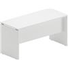 One Living Scrivania da Ufficio Panel Desk Tavolo Porta PC 140 x 60 x 73 CM - Bianco