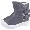 LACOFIA Stivali da Neve Invernali Bambino Scarpe Impermeabili Suola Antiscivolo in Gomma per Neonato Grigio 20/21