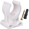 SKIR'CO Clip per Tubi - 10 Pezzi Morsetti in Plastica da 14-15 mm, Tipo U, Ganci Bianchi