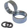 HATOOLHA Adattatore per rubinetto in ottone, filettatura femmina da 24 mm a 22 mm, connettore aeratore per lavandino, depuratore d'acqua, facile da installare, finitura cromata argento