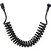HNVNER Tubo Flessibile Doccia a Spirale,2M Flessibile Doccia a Molla in ABS,Telescopico Tubo per Acqua Flessibile per Bidet e Doccetta e Spruzzatore,Restringimento Automatico ed Anti-torsione(Nero)