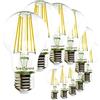 SUNSEED 10x Lampadina E27 Filamento LED 9W Goccia A60 1200 Lumen Luce Naturale 4000K