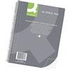 Q-Connect Blocco note a spirale, formato A5, a righe, 80 fogli, 160 pagine, blocco note a spirale, blocco note scolastico