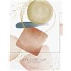 Clairefontaine 115979C - Un Set da 3 cartelletta con linguette motivo geometrico/Montagne toni Rosa Poudré, beige, ocre et Blu 22x31 cm - archiviazione - organizzazione - Collezione Evanescence