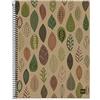 Miquelrius - Taccuino per notebook 100% riciclato, 4 strisce colorate, formato A5, 120 fogli a righe orizzontali, carta 80 g, 2 fori, copertina in cartone riciclato, design eco fogli