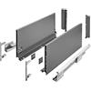 GTV Guide per cassetti AXIS Pro, estraibili per cassetti con estrazione, colore antracite, portata fino a 40 kg, sistema push to open, accesso libero, larghezza: 350 mm, altezza: 200 mm