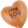 CREATCABIN Mi Manchi CuorOrnamenti In Legno Piccolo Abbraccio GettonCuorIn Legno Massello D'Ulivo Mano SpecialTenendo Portafortuna Regalo Pensando A Tper AmorAmici FamigliCoppiColleghi