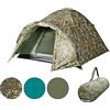 GRAND CANYON Topeka 2 Cupola, Tenda 2 Persone con Abside, Impermeabile e Resistente al Vento, Campeggio, Trekking, Bikepacking, Compatta, Ventilazione GrandFlow, Verde mimetico