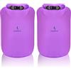 Desoto Borsa Impermeabile - Set Di 2 Pezzi Da 10l/20l/40l/70l, Borsa Leggera Per Sport Acquatici All'Aperto, Chiusura Di Sicurezza, Per Kayak, Gita In Barca, Canoa, Rafting E Nuoto (Blu, 10L)