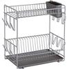 Sauvic Scolapiatti, plastificato grigio, grande, 43 x 25 x 41,5 cm.