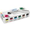 KREUL 81600 - Set di colori per seta Javana con 6 barattoli di vetro da 20 ml, 1 tubo di gutta da 20 ml e 1 pennello, per seta e tessuti leggeri Colori base