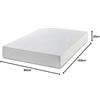 ZINUS Materasso singolo, supporto ortopedico ibrido in memory foam, rigidità media per alleviare la pressione e il dolore alla schiena, 90 cm, spessore 25,5 cm, tessuto delicato sulla pelle