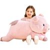 IKASA Maiale Giganti Peluche Giocattolo Morbido - Animali di Peluche Grandi Gigante Enormi Teneri Jumbo Enorme Morbidosi Bellissimi Animale Grasso - Regali per Bambini Ragazze (78cm, Rosa)