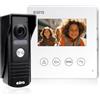 Eura VDP-52A3 Videocitofono ATIRA Citofono a 4 fili, Monitor a colori da 4,3, 2 Ingressi, 1 Monitor, Bianco