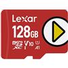 Lexar PLAY Micro SD 128 GB, Scheda microSDXC UHS-I, Lettura Fino a 150MB/s, Compatibile con Nintendo Switch, dispositivi di gioco portatili, Smartphone e Tablet (LMSPLAY128G-BNNAG)