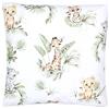 TupTam Federa per Cuscini per Bambini con Motivi Decorativi, Safari/Leone/Marrone/Foglie/Verde, 40 x 60 cm