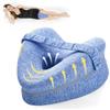 BEAUTRIP Cuscino per Gambe | Ginocchiera ergonomica per Dormire | Ginocchiere in Memory Foam con Cinturino per traversina Laterale | Cuscino poggiagambe sfoderabile e Lavabile (BM67 Blu)