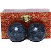 STCREE 5 cm Marmo Esercizio Palloni Cinese Baoding Balls Nero Grigio Salute Meditazione Fitness Mano per Terapia Mano Scuro Grigio Senza Carillon TQGJST12