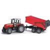 Bruder Trattore Massey Ferguson con Rimorchio 02045