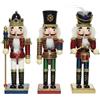 Christmas Decoration Schiaccianoci Natalizio in Legno 25cm Glitter