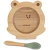 Miniland Ciotola in legno di Bambù per bambini, con ventosa anti-rovesciamento