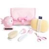 Chicco Il Mio Primo Beauty con Forbicine, Guanti in Spugna, Pettine, Termometro e Spazzola - Rosa