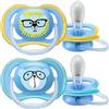 Philips Avent 2pz Ciuccio Ultra Air, Succhietto Ortodontico 18m+ - Leone/Orso