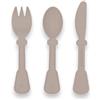 Bamboom Set Prime Posate Forchetta, Coltello, Cucchiaio per Bambino - Cammello