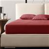 Preziosa Luxury Home Completo Letto Perlier Singolo Tinta Unita in Cotone - Bordeaux